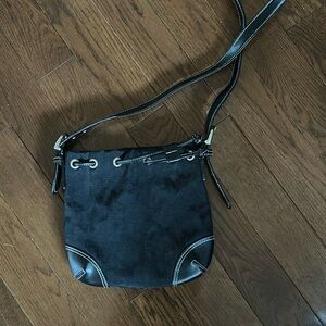 New York & Company Black Drawstring Purse - Excellent Condition